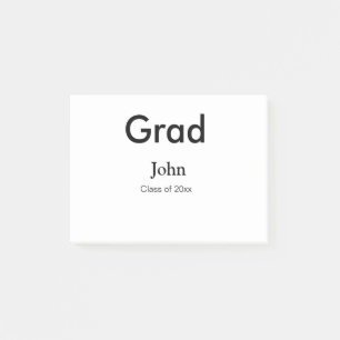 afstudeerder jongen voegt naam toe bevat datumteks post-it® notes
