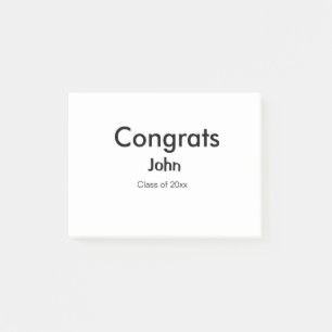 afstudeerder jongen voegt naam toe bevat datumteks post-it® notes