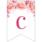 Afstudeerder Klasse Jaar Banner Pink Waterverf Flo (Tweede vlag)