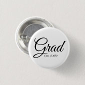 Afstudeerder klasse van 2024 wit zwart aangepaste ronde button 3,2 cm (Voorkant /achterkant)