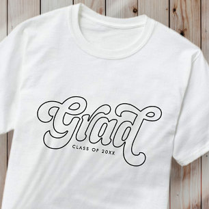 Afstudeerder Klasse van 20XX Retro Eenvoudig T-shirt