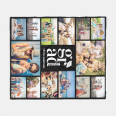 Afstudeerder meerdere fotocollageherinneringen fleece deken (Voorkant (Horizontaal))