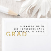 Afstudeerder minimalistisch modern Gold Afstuderen Etiket (Insitu)