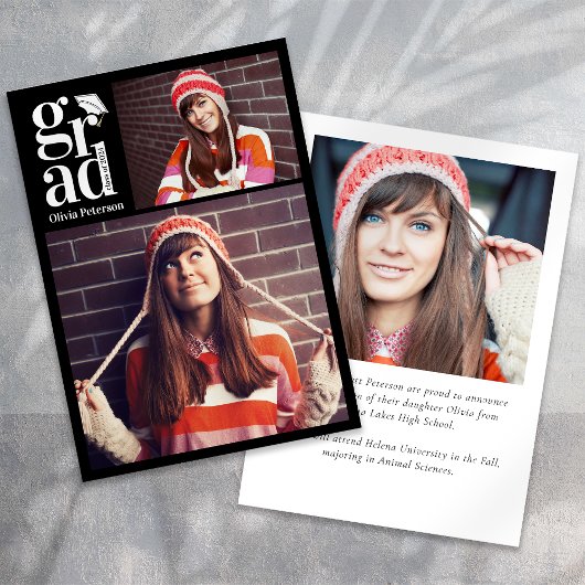 AFSTUDEERDER Multi Fotocollage Afstuderen Aankondiging