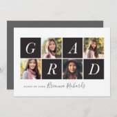 AFSTUDEERDER Multi-Photo Collage Grid | Afstudeerp Kaart (Voorkant / Achterkant)