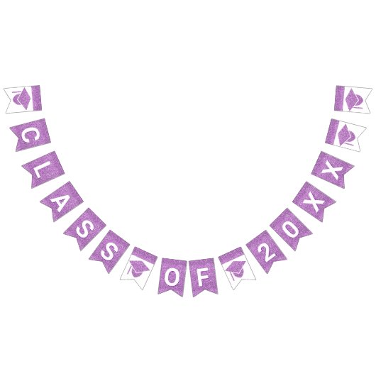 Afstudeerder Paars Pet, eenvoudige klasse plus jaa Vlaggetjes (Alle)