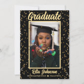 Afstudeerder Party 2023 Gold Senior High School Af Kaart (Voorkant)