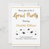 Afstudeerder Party Afstuderen Celebration Gold Kaart (Voorkant)