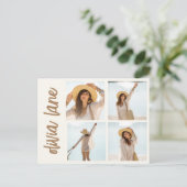 Afstudeerder Party Invitation Briefkaart met vier  (Staand voorkant)