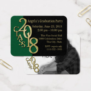 Afstudeerder Party Portemonnee Fotokaart 2018 Groe Visitekaartjes