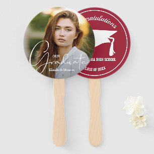 Afstudeerder Pet Afstuderen Foto Crimson Handwaaier