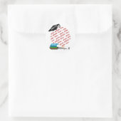 Afstudeerder Pet Boek Stack Foto Afstuderen Ronde Sticker (Tas)
