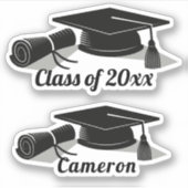 Afstudeerder Pet Diploma Afstuderen Sticker (Voorkant)