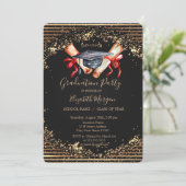 Afstudeerder Pet Diploma, Cooper Stripes Afstudere Kaart (Staand voorkant)