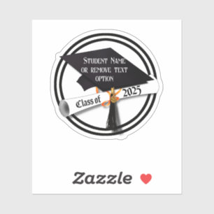 Afstudeerder Pet en Diploma 2025 Afstuderen Sticker