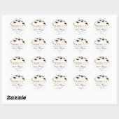 Afstudeerder Pet Gold Glitter Afstuderen Hartelijk Ronde Sticker (Vel)