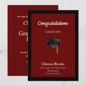 Afstudeerder Pet Graduation Party Kaart (Voorkant / Achterkant)