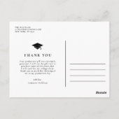 Afstudeerder Pet Klassiek Groen Afstuderen Dank u Briefkaart (Achterkant)