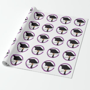 Afstudeerder Pet met diploma's - Schoolkleuren Paa Cadeaupapier