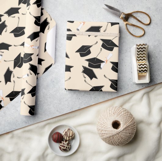 Afstudeerder Pet Pattern Afstuderen Cadeaupapier (Crafts)