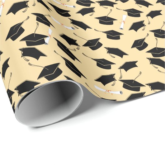 Afstudeerder Pet Pattern Afstuderen Cadeaupapier (Rol Hoek)