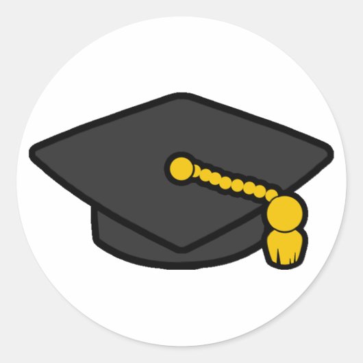 Afstudeerder Pet Ronde Sticker (Voorkant)