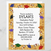 Afstudeerder pet thema afgestudeerde partij flyer  (Voorkant / Achterkant)