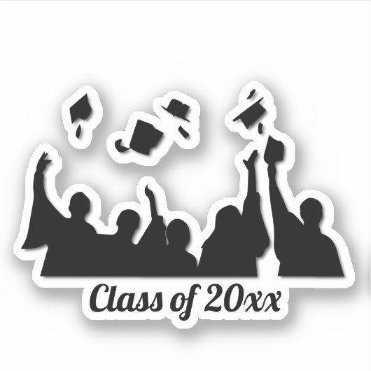 Afstudeerder Pet Toss Afstuderen Sticker (Voorkant)