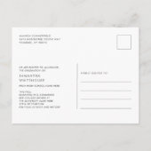 Afstudeerder Photo Script Modern Afstuderen 2025 Aankondigingskaart (Achterkant)