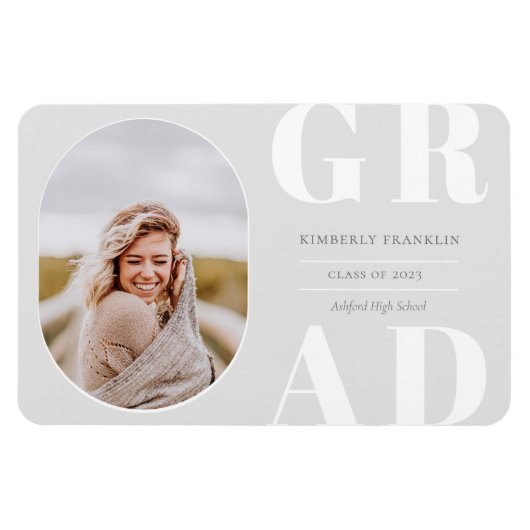 AFSTUDEERDER Rond  Lijst Afstuderen Magnet Magneet (Horizontaal)