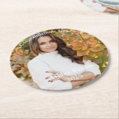 Afstudeerder Ronde Kartonnen Onderzetter (Gebogen)