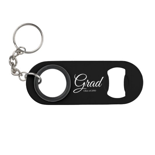 Afstudeerder script klasse jaar elegant zwart afst mini flessenopener (Voorkant (Horizontaal))