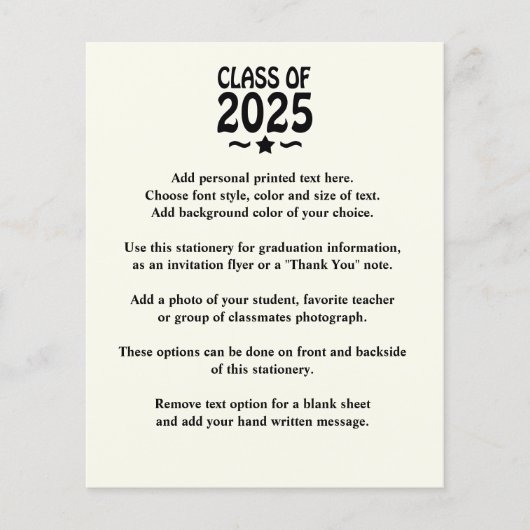 Afstudeerder Star Class van het Afstuderen 2025 (Voorkant)