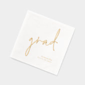 Afstudeerder Stijlvol Script Naam Jaar Folie Servetten (Links)