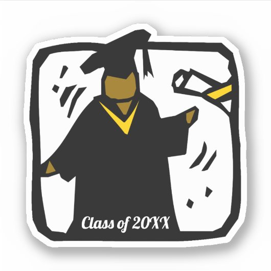 Afstudeerder Student Afstuderen Sticker (Voorkant)