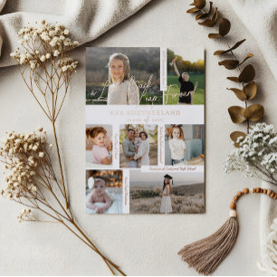 Afstudeerder Toen & Nu Foto & Hoogtepunten Aankond Folie Uitnodiging