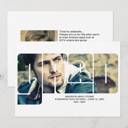 Afstudeerder Typografie 2 Aankondiging Afstuderen (Voorkant / Achterkant)