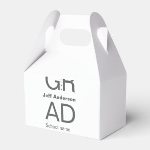Afstudeerder Typografie Modern afstuderen Simple M Bedankdoosjes