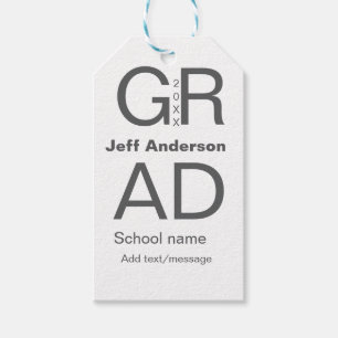 Afstudeerder Typografie Modern afstuderen Simple M Cadeaulabel