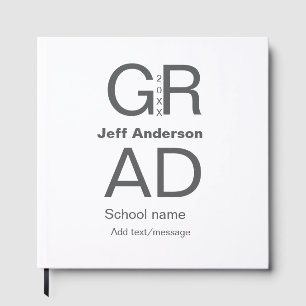 Afstudeerder Typografie Modern afstuderen Simple M Gastenboek