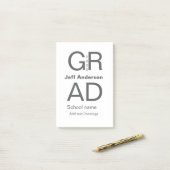 Afstudeerder Typografie Modern afstuderen Simple M Post-it® Notes (Op bureau)