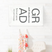 Afstudeerder Typografie Modern afstuderen Simple M Spandoek (Insitu)