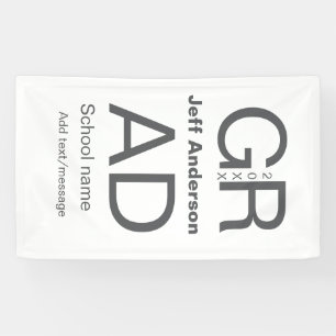 Afstudeerder Typografie Modern afstuderen Simple M Spandoek