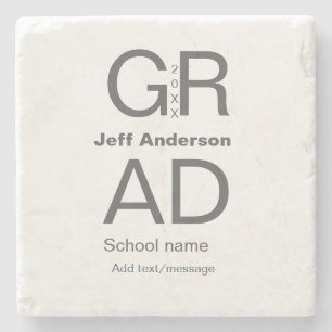 Afstudeerder Typografie Modern afstuderen Simple M Stenen Onderzetter