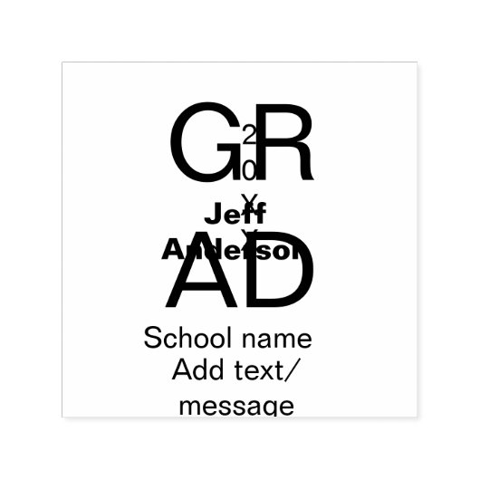 Afstudeerder Typografie Modern afstuderen Simple M Zelfinktende Stempel (Design)