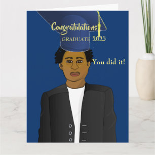 Afstudeerder van Afrikaanse Amerikaanse zwarte man Kaart