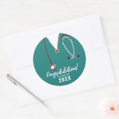 Afstudeerder verpleegschool ronde sticker (Envelop)