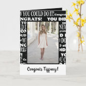 Afstudeerder voor zwart-wit kaart (Gele Bloem)