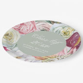 Afstudeerder Waterverf Floral Elegant modern Afstu Papieren Bordje (Gekanteld)