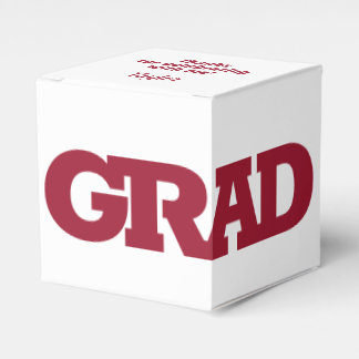 AFSTUDEERDER White en Crimson Graduation Party Bedankdoosjes